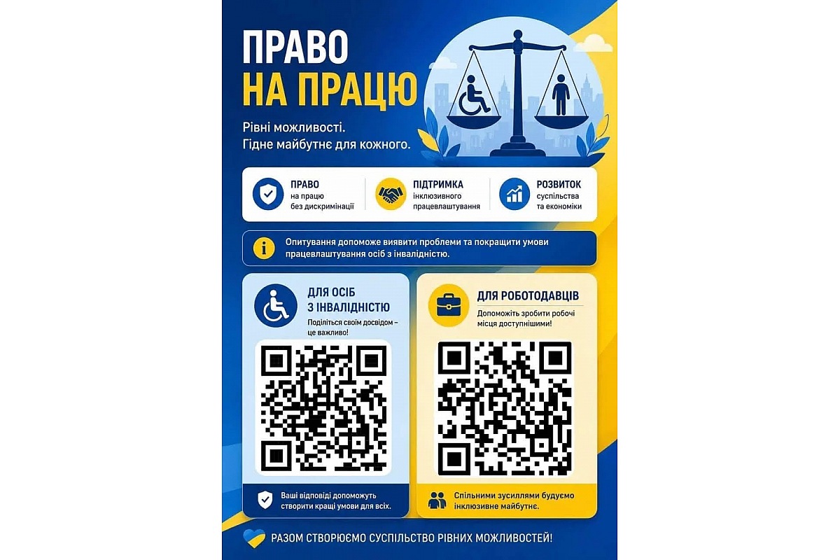 Опитування для кропивничан: які проблеми заважають реалізації прав людей з інвалідністю?